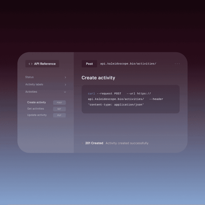 API & SDK in Kaleidoscope